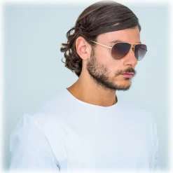 Linda Farrow - 501 C6 Aviator Sunglasses - Rose Gold - Eyewear - Avvenice^ Sunglasses & Eyewear