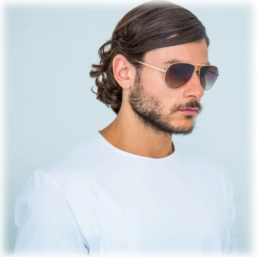 Linda Farrow - 501 C6 Aviator Sunglasses - Rose Gold - Eyewear - Avvenice^ Sunglasses & Eyewear