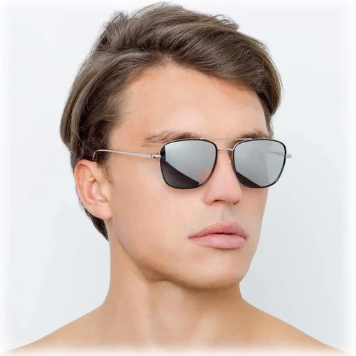 Linda Farrow - 559 C2 Aviator Sunglasses - White Gold & Black - Eyewear - Avvenice^ Sunglasses & Eyewear