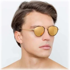 Linda Farrow - 739 C1 Aviator Sunglasses - Yellow Gold & Black - Eyewear - Avvenice^ Sunglasses & Eyewear