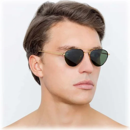 Linda Farrow - 739 C4 Aviator Sunglasses - Yellow Gold and Tortoiseshell - Eyewear - Avvenice^ Sunglasses & Eyewear