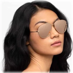 Linda Farrow - 859 C3 Aviator Sunglasses - Rose Gold - Eyewear - Avvenice^ Sunglasses & Eyewear