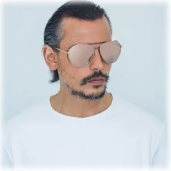 Linda Farrow - 351 C7 Aviator Sunglasses - Rose Gold - Eyewear - Avvenice