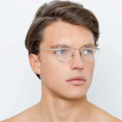 Linda Farrow - 744 C9 Aviator Optical Frames - Yellow Gold and White Gold - Eyewear - Avvenice^ Sunglasses & Eyewear