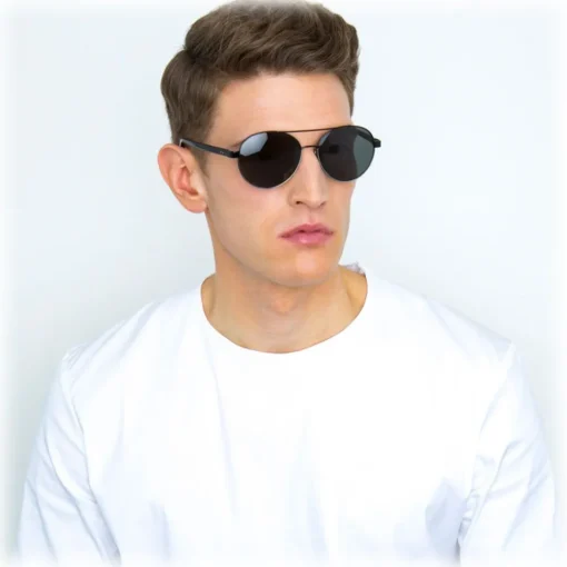 Linda Farrow - 559 C6 Aviator Sunglasses - Black - Eyewear - Avvenice