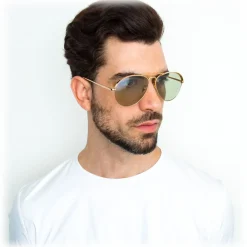 Linda Farrow - 594 C5 Aviator Sunglasses - Yellow Gold - Eyewear - Avvenice