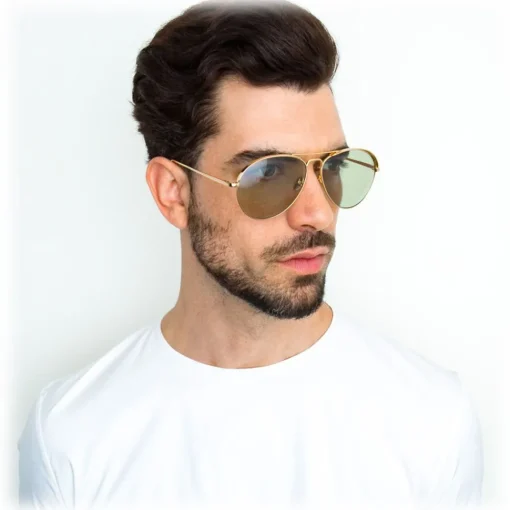 Linda Farrow - 594 C5 Aviator Sunglasses - Yellow Gold - Eyewear - Avvenice