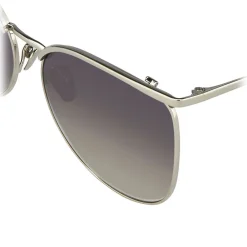 Linda Farrow - 509 C5 Browline Sunglasses - White Gold - Eyewear - Gigi Hagid - Elle Macpherson - Official - Avvenice^ Sunglasses & Eyewear