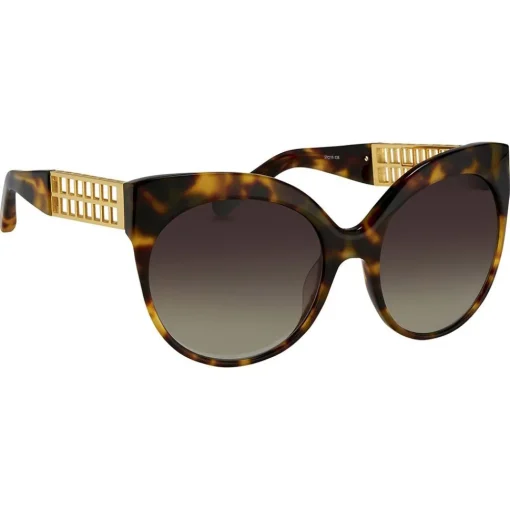 Linda Farrow - 388 C15 Cat Eye Sunglasses - Tortoise - Eyewear - Avvenice