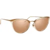 Linda Farrow - 683 C5 Cat Eye Sunglasses - Ash - Eyewear - Avvenice