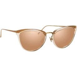 Linda Farrow - 683 C5 Cat Eye Sunglasses - Ash - Eyewear - Avvenice