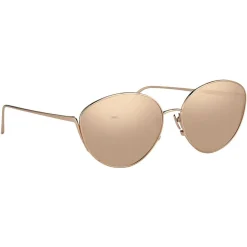 Linda Farrow - 508 C3 Cat Eye Sunglasses - Rose Gold - Eyewear - Avvenice