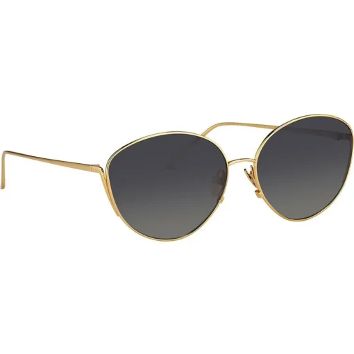 Linda Farrow - 508 C4 Cat Eye Sunglasses - Yellow Gold - Eyewear - Avvenice