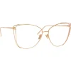 Linda Farrow - 809 C10 Cat Eye Optical Frames - Rose Gold - Eyewear - Avvenice