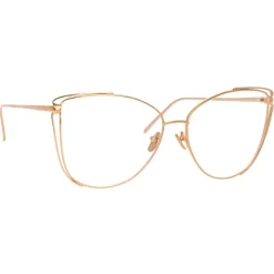 Linda Farrow - 809 C10 Cat Eye Optical Frames - Rose Gold - Eyewear - Avvenice