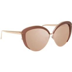 Linda Farrow - 579 C3 Cat Eye Sunglasses - Copper - Eyewear - Avvenice^ Sunglasses & Eyewear