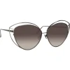 Linda Farrow - 697 C6 Cat Eye Sunglasses - Nickel - Eyewear - Avvenice^ Sunglasses & Eyewear