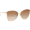 Linda Farrow - 809 C5 Cat Eye Sunglasses - Rose Gold - Eyewear - Avvenice^ Sunglasses & Eyewear