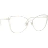 Linda Farrow - 809 C9 Cat Eye Optical Frames - White Gold - Eyewear - Avvenice^ Sunglasses & Eyewear