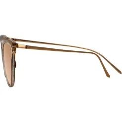 Linda Farrow - 683 C5 Cat Eye Sunglasses - Ash - Eyewear - Avvenice