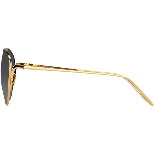 Linda Farrow - 508 C4 Cat Eye Sunglasses - Yellow Gold - Eyewear - Avvenice