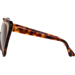 Linda Farrow - 736 C2 Cat Eye Sunglasses - Tortoise - Eyewear - Avvenice
