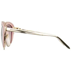 Linda Farrow - 579 C4 Cat Eye Sunglasses - Pink - Eyewear - Avvenice
