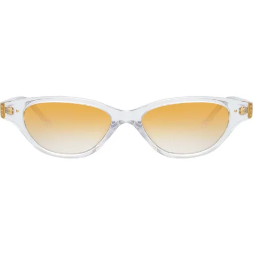 Linda Farrow - 965 C4 Cat Eye Sunglasses - Clear - Eyewear - Avvenice