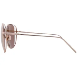 Linda Farrow - 566 C3 Cat Eye Sunglasses - Rose Gold - Eyewear - Avvenice^ Sunglasses & Eyewear