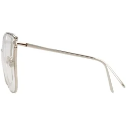 Linda Farrow - 809 C9 Cat Eye Optical Frames - White Gold - Eyewear - Avvenice^ Sunglasses & Eyewear
