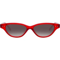 Linda Farrow - 965 C3 Cat Eye Sunglasses - Crimson - Eyewear - Avvenice^ Sunglasses & Eyewear