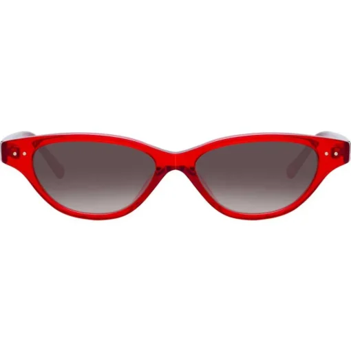 Linda Farrow - 965 C3 Cat Eye Sunglasses - Crimson - Eyewear - Avvenice^ Sunglasses & Eyewear