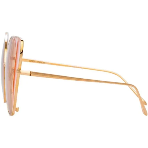Linda Farrow - 854 C8 Cat Eye Sunglasses - Rose Gold - Eyewear - Avvenice^ Sunglasses & Eyewear