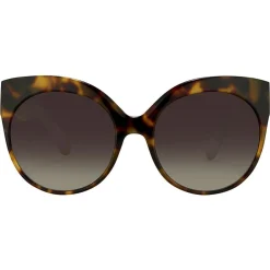 Linda Farrow - 388 C15 Cat Eye Sunglasses - Tortoise - Eyewear - Avvenice