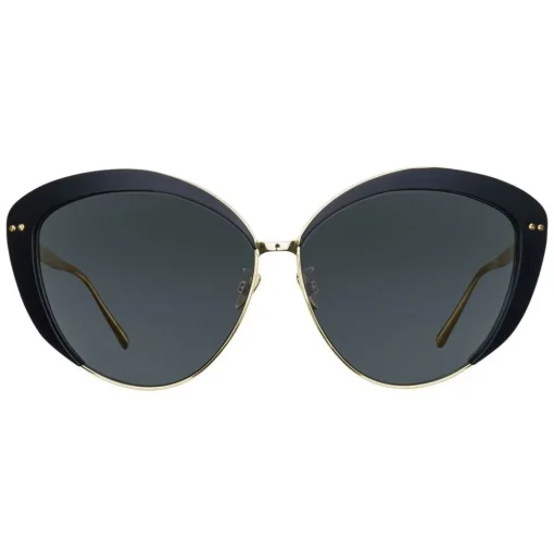 Linda Farrow - 579 C1 Cat Eye Sunglasses - Black - Eyewear - Avvenice