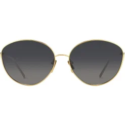 Linda Farrow - 508 C4 Cat Eye Sunglasses - Yellow Gold - Eyewear - Avvenice