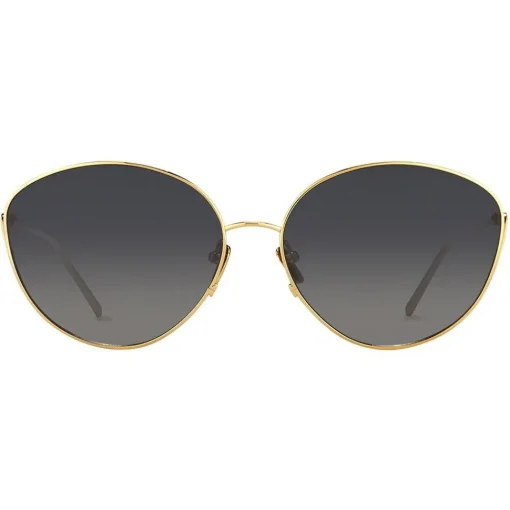 Linda Farrow - 508 C4 Cat Eye Sunglasses - Yellow Gold - Eyewear - Avvenice