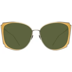 Linda Farrow - 762 C1 Cat Eye Sunglasses - Nickel - Eyewear - Avvenice