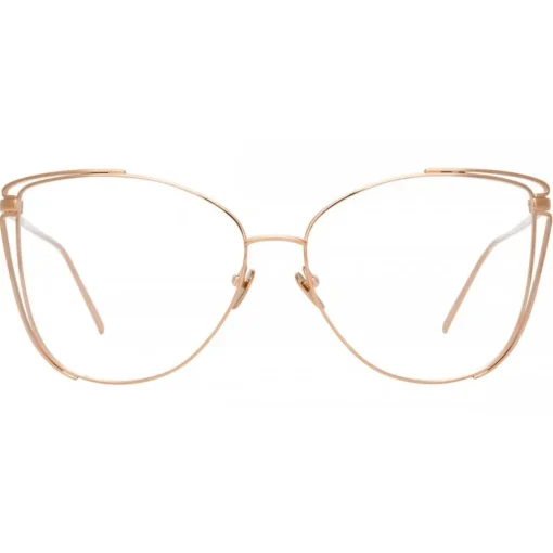 Linda Farrow - 809 C10 Cat Eye Optical Frames - Rose Gold - Eyewear - Avvenice