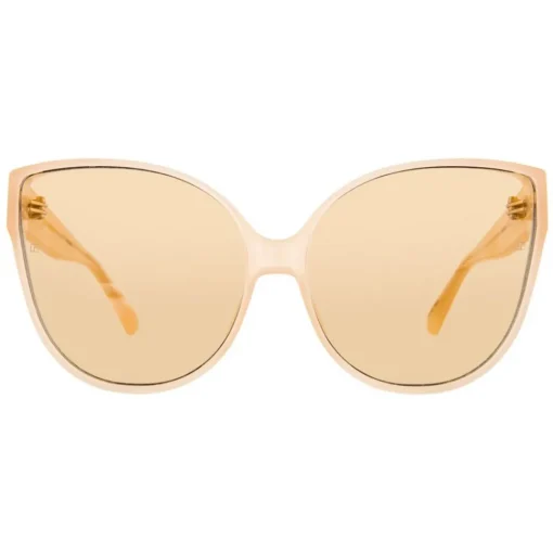 Linda Farrow - 656 C4 Cat Eye Sunglasses - Milky Peach - Eyewear - Avvenice^ Sunglasses & Eyewear