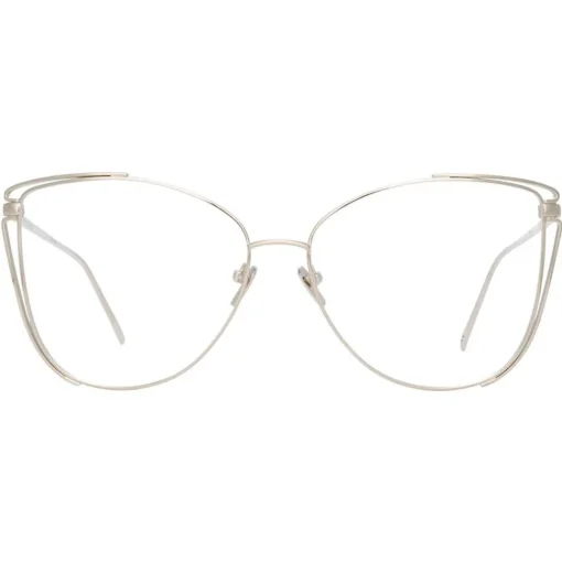 Linda Farrow - 809 C9 Cat Eye Optical Frames - White Gold - Eyewear - Avvenice^ Sunglasses & Eyewear