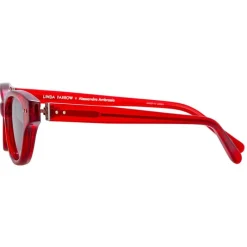 Linda Farrow - 965 C3 Cat Eye Sunglasses - Crimson - Eyewear - Avvenice^ Sunglasses & Eyewear