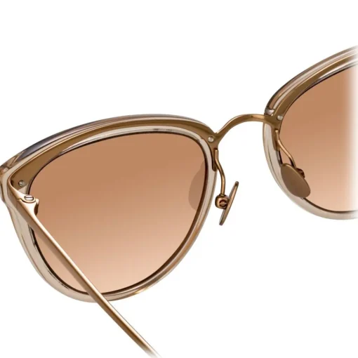 Linda Farrow - 683 C5 Cat Eye Sunglasses - Ash - Eyewear - Avvenice