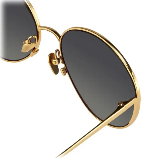 Linda Farrow - 508 C4 Cat Eye Sunglasses - Yellow Gold - Eyewear - Avvenice