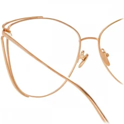 Linda Farrow - 809 C10 Cat Eye Optical Frames - Rose Gold - Eyewear - Avvenice