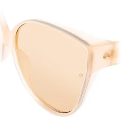 Linda Farrow - 656 C4 Cat Eye Sunglasses - Milky Peach - Eyewear - Avvenice^ Sunglasses & Eyewear