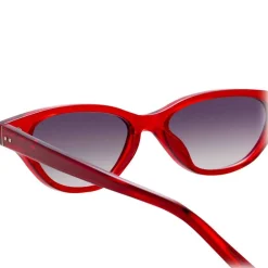 Linda Farrow - 965 C3 Cat Eye Sunglasses - Crimson - Eyewear - Avvenice^ Sunglasses & Eyewear
