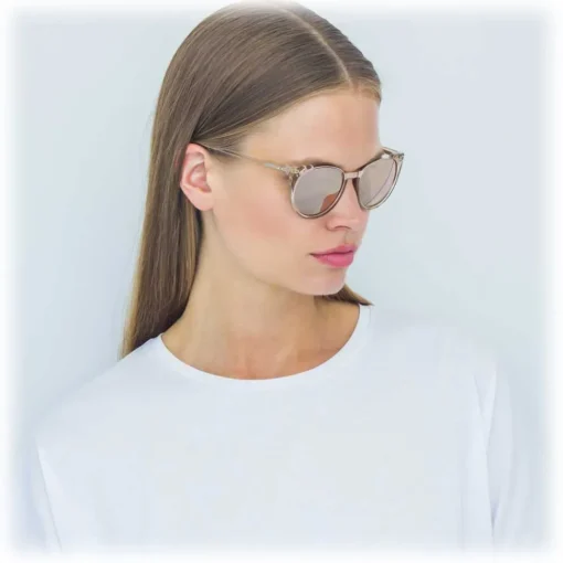 Linda Farrow - 136 C30 Cat Eye Sunglasses - Ash - Eyewear - Avvenice