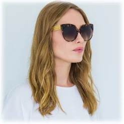 Linda Farrow - 388 C15 Cat Eye Sunglasses - Tortoise - Eyewear - Avvenice
