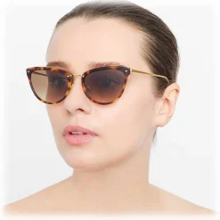 Linda Farrow - 683 C3 Cat Eye Sunglasses - Tortoiseshell - Eyewear - Avvenice